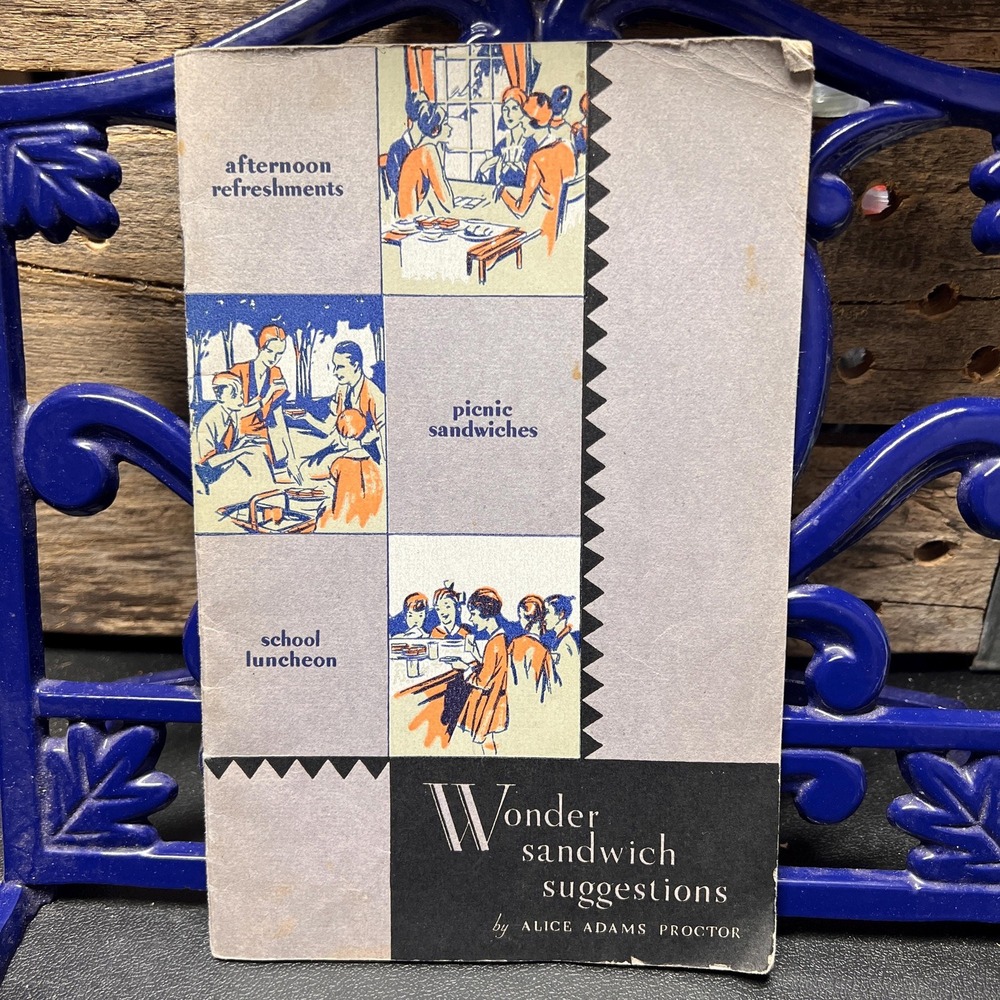 Wonder Sandwich Suggestions by Alice Adams Proctor 1930's Art Deco Vtg Pamphlet